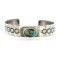 Nickel Navajo Handmade Certified Authentic Natural Turquoise Native American Bracelet 13019-1