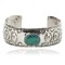Nickel Navajo Handmade Certified Authentic Natural Turquoise Native American Bracelet 13026-5