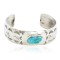 Nickel Navajo Handmade Certified Authentic Natural Turquoise Native American Bracelet 13067-1