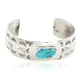 Nickel Navajo Handmade Natural Turquoise Native American Bracelet 13067-1