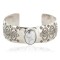 Nickel Navajo Handmade Certified Authentic White Howlite Native American Bracelet 13026-3