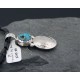 OLD Indian Head Buffalo Coin Certified Authentic Navajo .925 Sterling Silver Natural Turquoise and Black Onyx Native American Necklace 390587495461