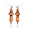 Orange Spiny Oyster .925 Starling Silver Certified Authentic Navajo Native American Handmade Post Earrings  18198-30