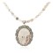Oval .925 Sterling Silver Navajo Certified Authentic Natural White and Turquoise Native American Necklace 12924-1-25289