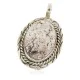 Oval .925 Sterling Silver Navajo White Howlite Native American Pendant 12924-3 Oval .925 Sterling Silver Navajo White Howlite Native American Pendant 12924-3