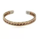 Paw Handmade Navajo Pure Brass and Copper Native American Bracelet 12987-1