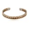 Paw Handmade Certified Authentic Navajo Pure Brass and Copper Native American Bracelet 12987-1