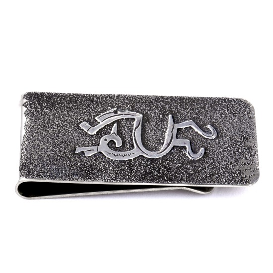 Peacock .925 Sterling Silver Ray Begay Certified Authentic Handmade Navajo Native American Money Clip  12194-22