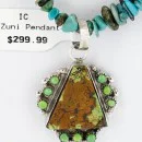 Petit Point Handmade Zuni .925 Sterling Silver GASPEITE and Turquoise Native American Necklace 371021089342