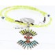 Petit Point Handmade Certified Authentic Zuni .925 Sterling Silver Gaspeite and Turquoise Native American Necklace 371032601533