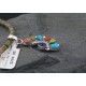 Petit Point Handmade Certified Authentic Zuni .925 Sterling Silver Multicolor and Turquoise Native American Necklace 370883660270