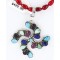 Petit Point Handmade Certified Authentic Zuni .925 Sterling Silver MULTICOLOR and Turquoise Native American Necklace 371016914571