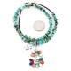 Petit Point Handmade Certified Authentic Zuni .925 Sterling Silver Multicolor and Turquoise Native American Necklace 371046957046
