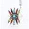 Petit Point Handmade Certified Authentic Zuni .925 Sterling Silver Multicolor and Turquoise Native American Ring  390823424169