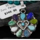 Petit Point Handmade Certified Authentic Zuni .925 Sterling Silver Multicolor Native American Necklace 390743187700