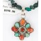 Petit Point Handmade Certified Authentic Zuni .925 Sterling Silver Multicolor Stones and Turquoise Native American Necklace 371019670715