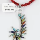 Petit Point Handmade Zuni .925 Sterling Silver Multicolor Stones and Turquoise Native American Necklace 371058569934