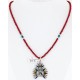 Petit Point Handmade Certified Authentic Zuni .925 Sterling Silver Multicolor Stones and Turquoise Native American Necklace 371059544884
