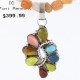 Petit Point Handmade Certified Authentic Zuni .925 Sterling Silver Multicolor Stones and Turquoise Native American Necklace 390803790800