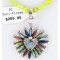 Petit Point Handmade Certified Authentic Zuni .925 Sterling Silver MULTICOLOR Stones Native American Necklace 390789094231