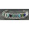 Petit Point Handmade Certified Authentic Zuni .925 Sterling Silver Multicolor Turquoise Native American Bracelet 390729010413