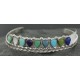 Petit Point Handmade Certified Authentic Zuni .925 Sterling Silver Multicolor Turquoise Native American Bracelet 390729010413