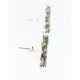 Petit Point Handmade Certified Authentic Zuni .925 Sterling Silver Multicolor Turquoise Native American Earrings 390824590007