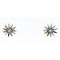 Petit Point Handmade Certified Authentic Zuni .925 Sterling Silver Multicolor Turquoise Native American Earrings 390824590007