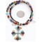 Petit Point Handmade Certified Authentic Zuni .925 Sterling Silver Multicolor Turquoise Native American Necklace 371015158046