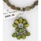 Petit Point Handmade Zuni .925 Sterling Silver Natural Gaspeite Native American Necklace 390805452198