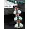 Petit Point Handmade Certified Authentic Zuni .925 Sterling Silver Turquoise and Coral Native American Necklace 370985476134