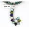 Petit Point Handmade Certified Authentic Zuni .925 Sterling Silver Turquoise and Multicolor Stones Native American Necklace 371047412854