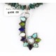 Petit Point Handmade Certified Authentic Zuni .925 Sterling Silver Turquoise and Multicolor Stones Native American Necklace 371047412854