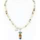 Petit Point Handmade Certified Authentic Zuni .925 Sterling Silver Turquoise Gaspeite Native American Necklace 371046937241