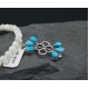 Petit Point Handmade Certified Authentic Zuni .925 Sterling Silver Turquoise Native American Necklace 370838132531