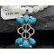 Petit Point Handmade Certified Authentic Zuni .925 Sterling Silver Turquoise Native American Necklace 370838132531