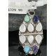 Petit Point Handmade Certified Authentic Zuni .925 Sterling Silver Turquoise Native American Necklace 370925367814