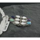 Petit Point Handmade Certified Authentic Zuni .925 Sterling Silver Turquoise Native American Necklace 370925367814