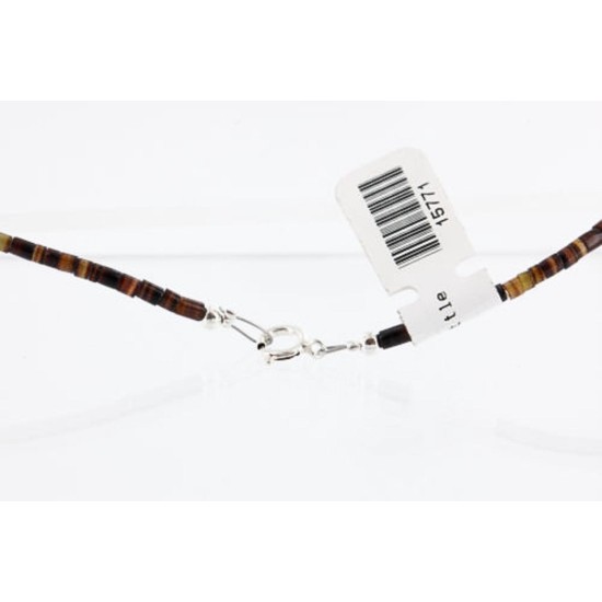 Petit Point Handmade Certified Authentic Zuni .925 Sterling Silver Turquoise Native American Necklace 371006137183