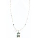 Petit Point Handmade Certified Authentic Zuni .925 Sterling Silver Turquoise Native American Necklace 371028070784