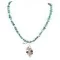 Petit Point Handmade Zuni .925 Sterling Silver Turquoise Native American Necklace 371049344451