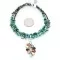 Petit Point Handmade Zuni .925 Sterling Silver Turquoise Native American Necklace 371049344451
