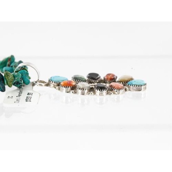 Petit Point Handmade Certified Authentic Zuni .925 Sterling Silver Turquoise Native American Necklace 371049344451 Petit Point Handmade Certified Authentic Zuni .925 Sterling Silver Turquoise Native American Necklace 371049344451