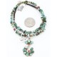 Petit Point Handmade Certified Authentic Zuni .925 Sterling Silver Turquoise Native American Necklace 371051824655