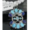 Petit Point Handmade Certified Authentic Zuni .925 Sterling Silver Turquoise Native American Necklace 390660085116