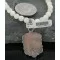 Petit Point Handmade Zuni .925 Sterling Silver Turquoise Native American Necklace 390681865752