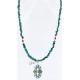 Petit Point Handmade Certified Authentic Zuni .925 Sterling Silver Turquoise Native American Necklace 390767047426