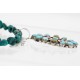 Petit Point Handmade Certified Authentic Zuni .925 Sterling Silver Turquoise Native American Necklace 390767047426