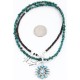 Petit Point Handmade Certified Authentic Zuni .925 Sterling Silver Turquoise Native American Necklace 390810145389