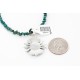 Petit Point Handmade Certified Authentic Zuni .925 Sterling Silver Turquoise Native American Necklace 390810145389